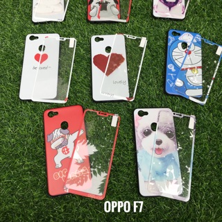 FREESHIP ĐƠN 99K_Ốp Oppo F7 2 Mặt ( Trước cường lực sau ốp lưng)