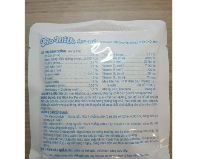 SỮA BIO CHO CHÓ - MÈO CON