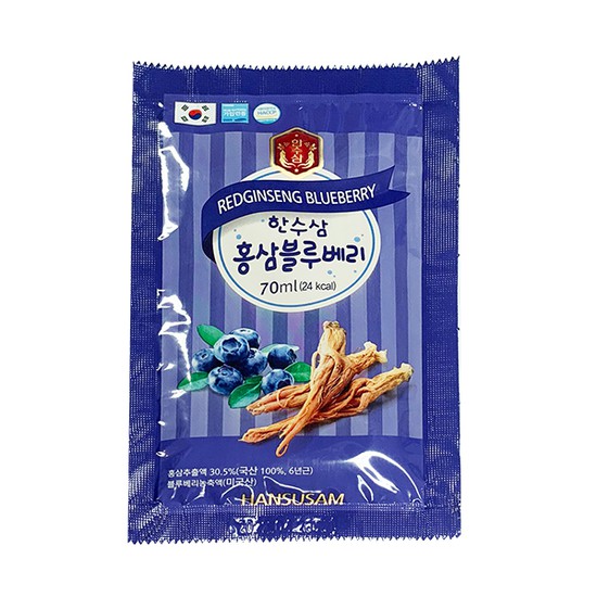 Nước chiết xuất Việt Quất hồng sâm Hansusam( 70ml x 20 gói)