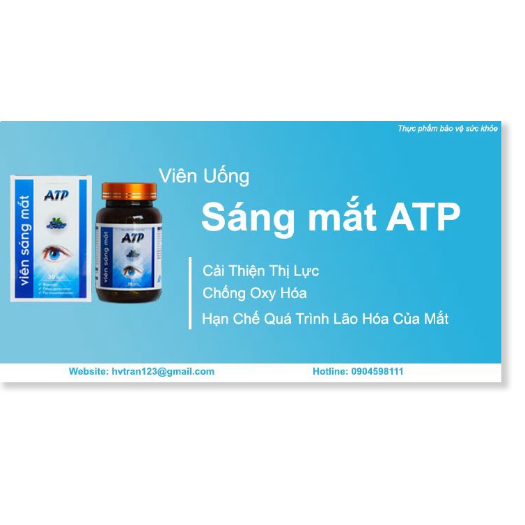 Viên Uống Sáng Mắt ATP - Giúp Tăng Cường Thị Lực, Giảm Khô Mắt, Mỏi Mắt, Nhìn Mờ - Hộp 30 viên HSD T6/2022 | BigBuy360 - bigbuy360.vn