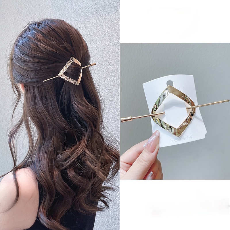 Kẹp Tóc Kim Loại Đơn Giản Thời Trang Nhiều Kiểu Dáng Tùy Chọn Cho Nữ