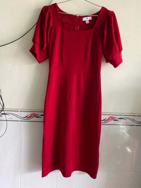 Đầm midi cổ vuông Topshop Square Neck Midi Dress