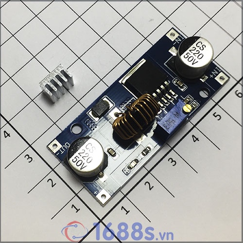 Mạch Hạ Áp - Buck DC-DC 5A XL4015 ADJ - có kèm tản nhiệt - 1688s.vn