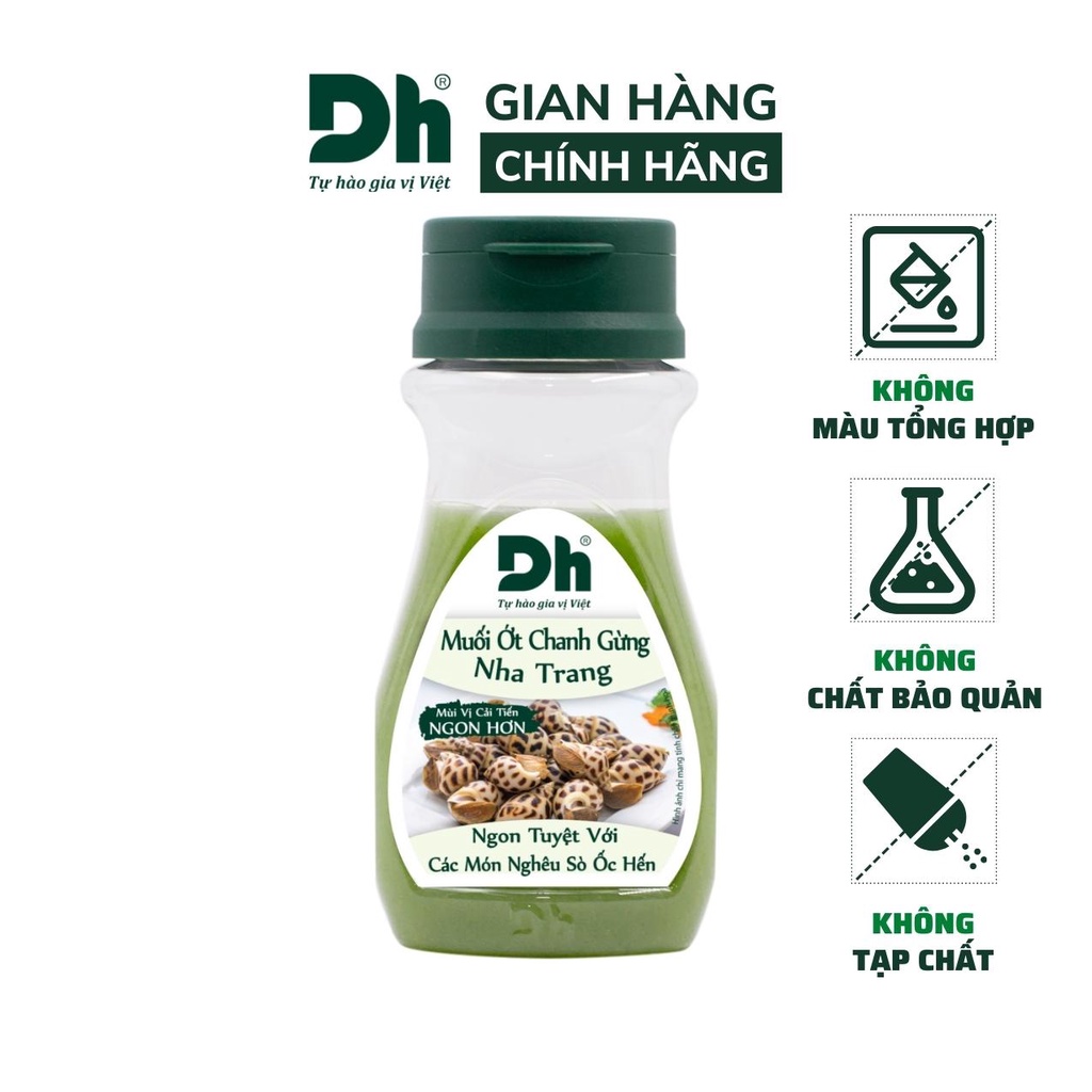 Muối ớt chanh gừng Nha Trang DH Foods gia vị nước sốt chấm hải sản đồ nướng 120/200gr - DHSCH11