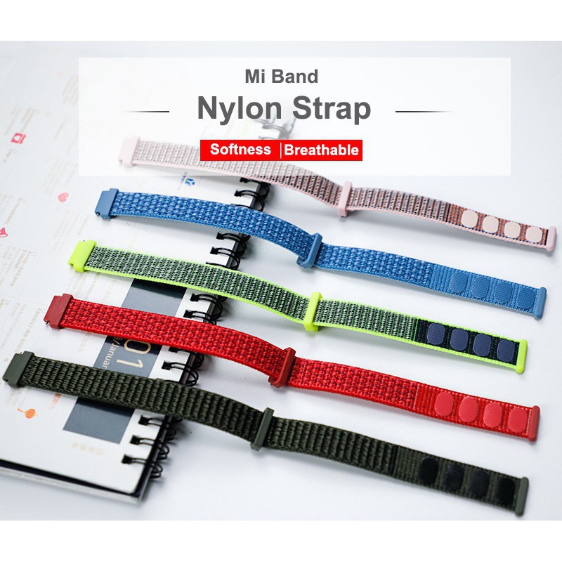 Dây Đeo Sợi Nylon Cho Đồng Hồ Thông Minh for Xiaomi Mi Band 3 4 5 6 NFC Miband 3 4 5 6