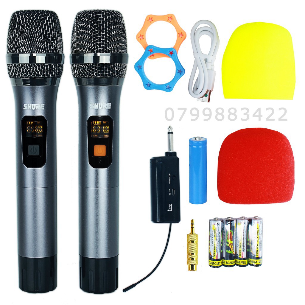 [Sale hot] Micro Karaoke Không Dây SHURE U4000 Chính Hãng Cực Hay-Toàn Thân Hợp Kim Nhôm-Bảo Hành trọn đời - Hàng chất l