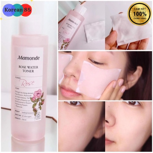 Nước hoa hồng Mamonde Toner 250ml - Cấp ẩm, kiềm dầu, se khít lỗ chân lông