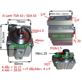 Xi lanh khí nén SDA 63
