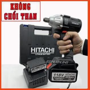 MAY Siết bulong hitachi 118v không chổi than tặng kèm bộ khẩu 4.6