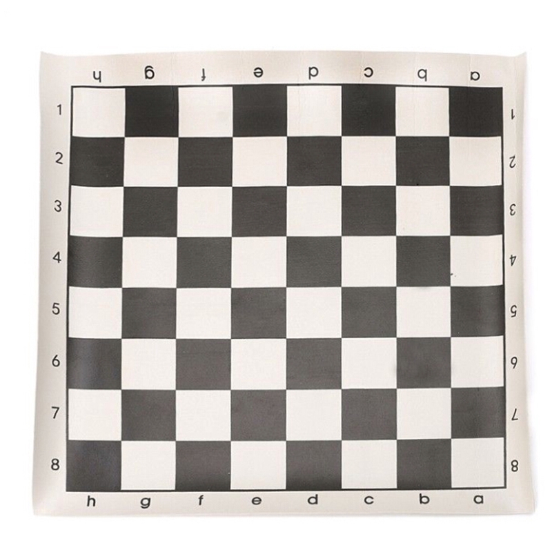 Portable Rollable Pu Leather Chess Board Game Camping Travel Chessboard Gaming