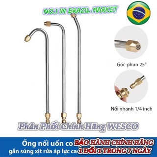 Ống béc xịt rửa vệ sinh nối dài uốn cong nối nhanh béc phun gắn xịt rửa áp lực cao đầu béc 25 giúp rửa xe