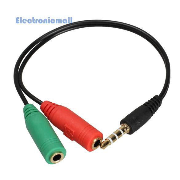 Dây cáp chia 2 cổng kết nối âm thanh 3.5mm