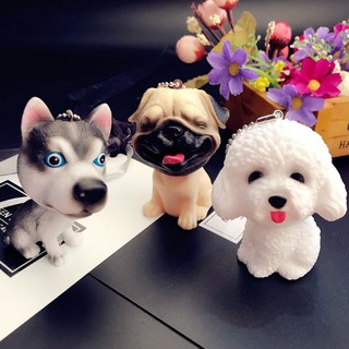 Móc Khóa Chó Pug Husky Poodle