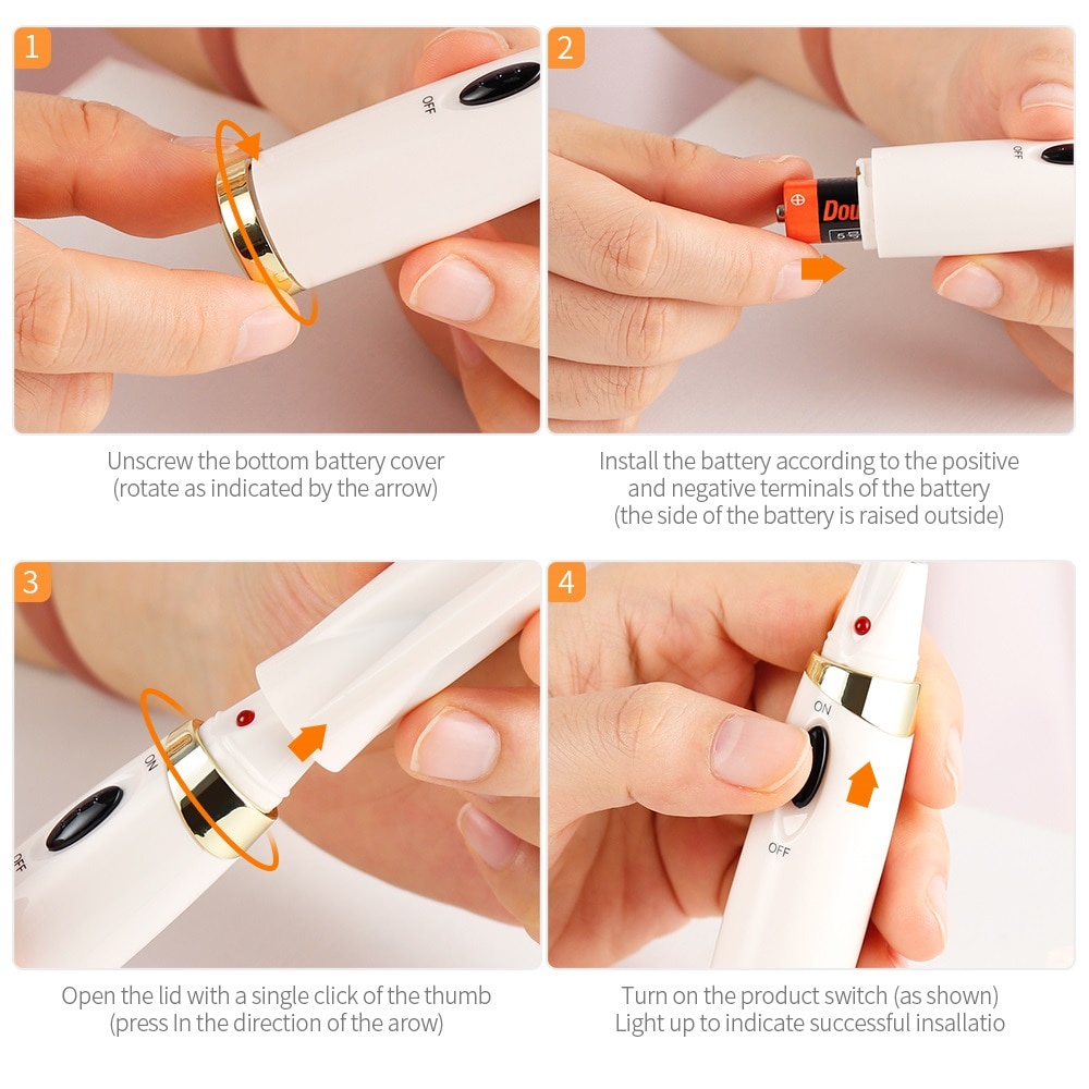 Foreverlily Máy uốn cong mi bằng nhiệt thiết kế nhỏ gọn tiện dụng Beauty Electric Eyelash Curler