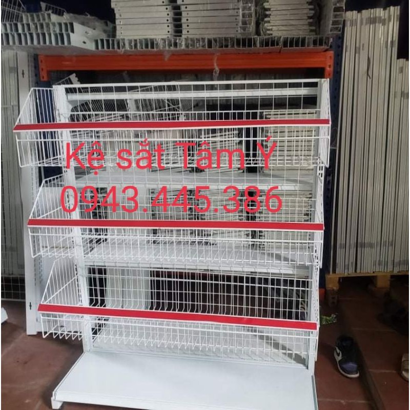 Giỏ mỳ cài kệ siêu thị dài 120cm