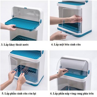 Tủ đựng chén dĩa để bàn đa năng Blue Ocean
