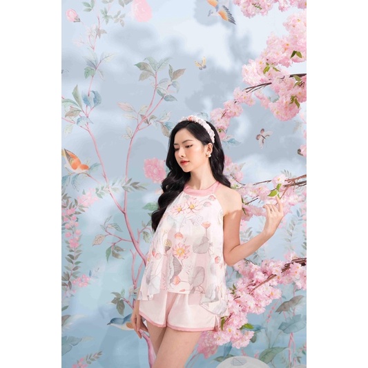 Set Yếm Hải Đường - Midnight Sleepwear