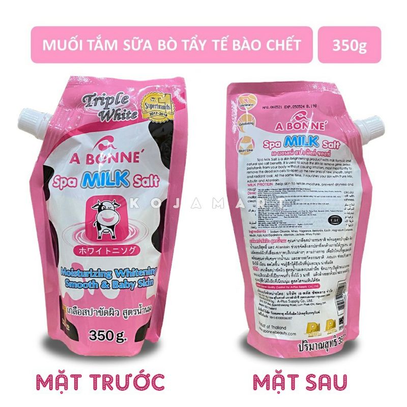 Muối tắm sữa bò tẩy tế bào chết Thái Lan A Bonne Spa Milk Salt 350g