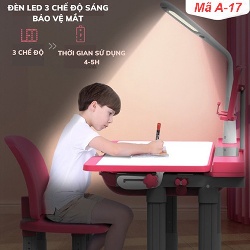 Bàn Học Điều Chỉnh Độ Cao Phù Hợp Mọi Nhu Cầu Học Tập Viết-Đọc-Vẽ Của Trẻ Tặng Kèm Đèn Led Bảo Vệ Mắt