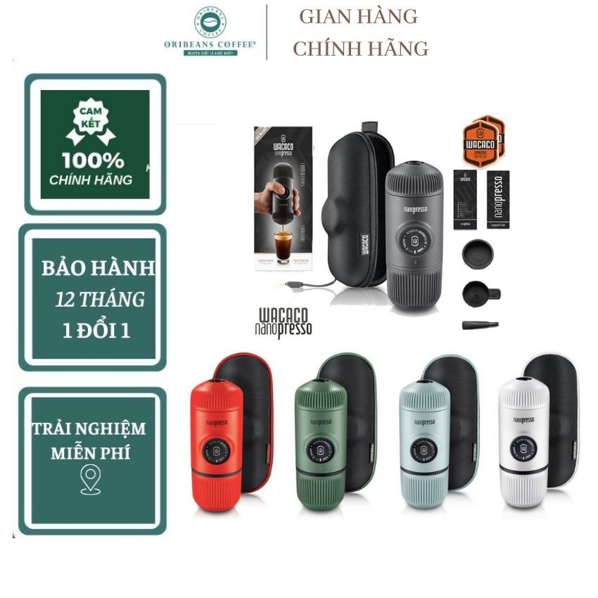 Máy pha cà phê Wacaco cầm tay Nanopresso Elements| Phiên bản giới hạn, Hàng Chính Hãng, Kèm hộp chống sốc
