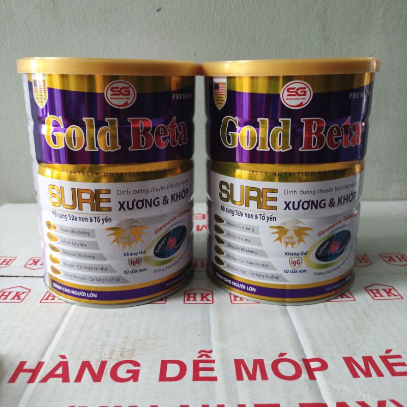 Sữa Gold Beta Sure 900g chăm sóc xương khớp cho người già lớn tuổi