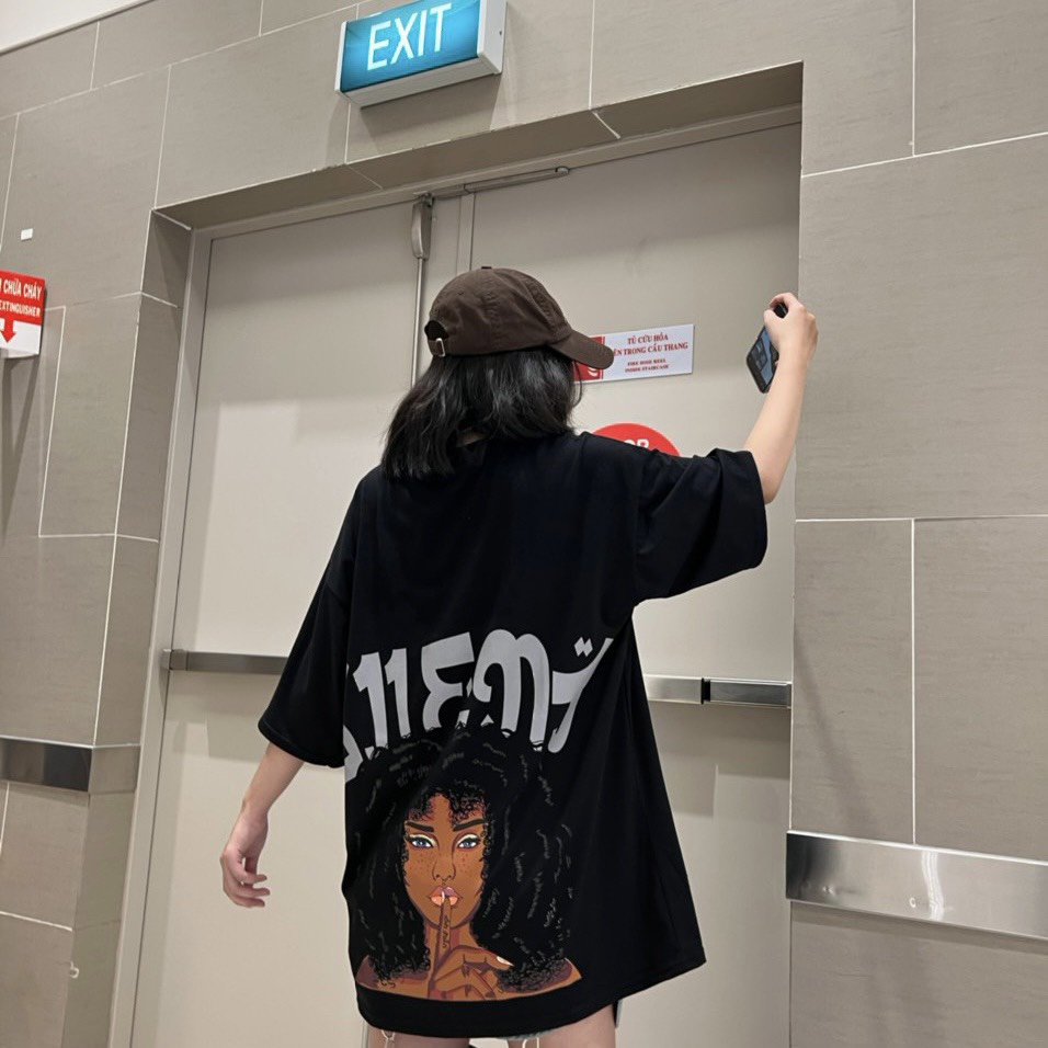 Áo Thun CÔ GÁI TÓC XÙ Nam Nữ Ulzzang Unisex 1hitshop