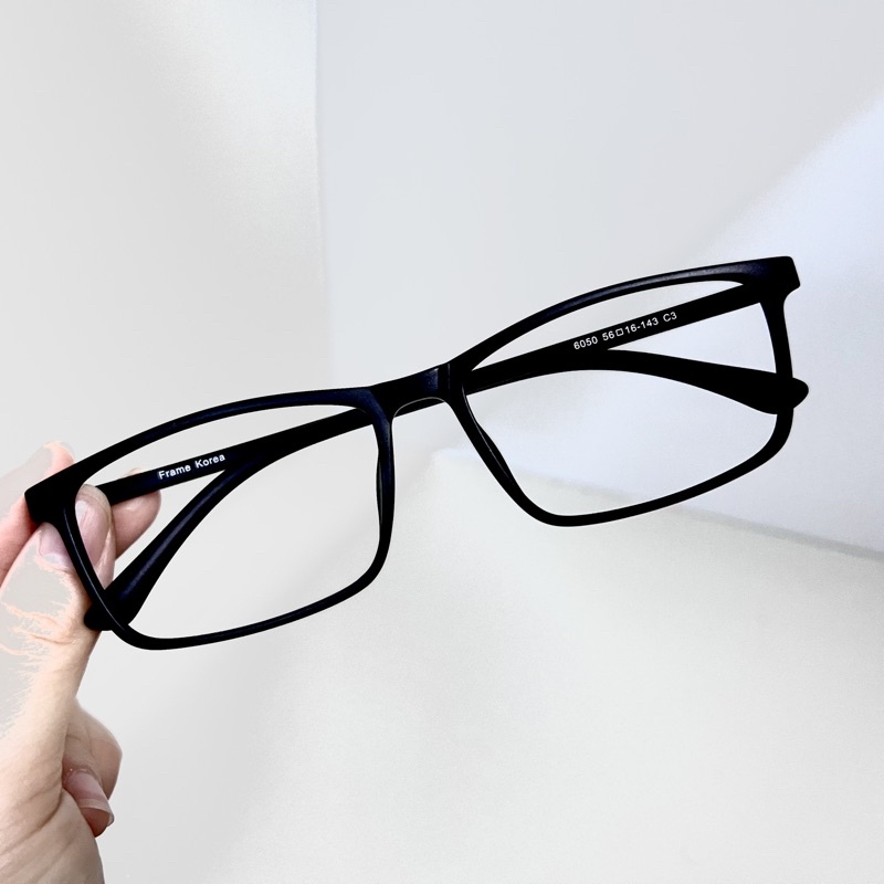 Gọng thời trang, Kính cận, Gọng vuông VIVO đen nhám ALIENSeyewear nhựa dẻo hàn quốc