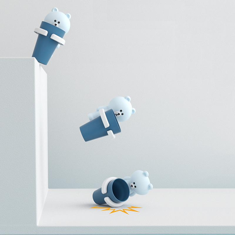 Ly cốc đựng bàn chải kem đánh răng dán tường hình gấu