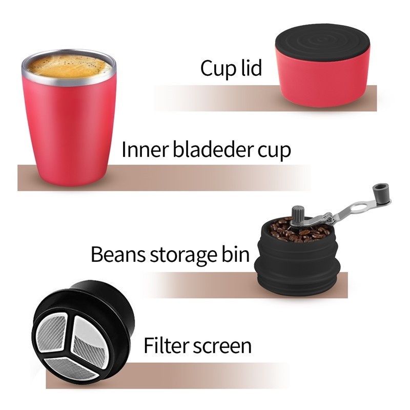 Máy xay cầm tay mini,Máy xay cafe，xay bột nghiền hạt mini