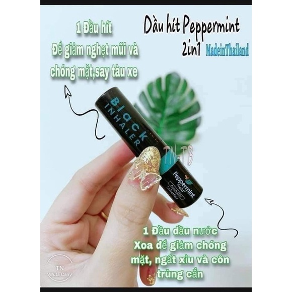Ống Hít Mũi Bạc Hà Black Peppermint Field Lốc 6 ống Thái Lan