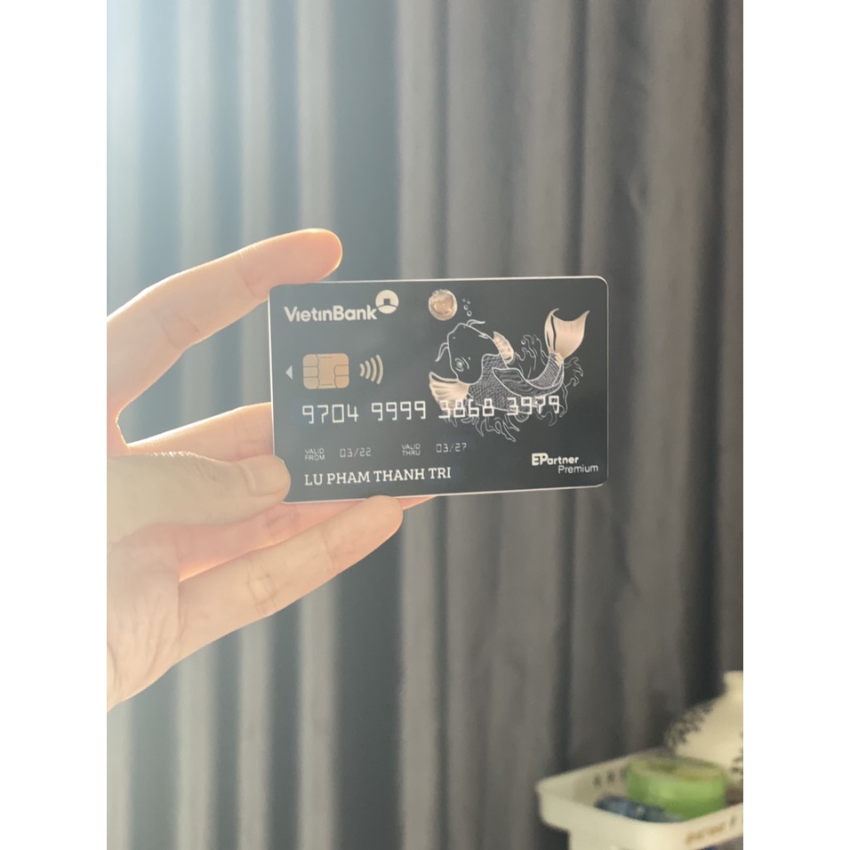 Danh thiếp thông minh in hình thẻ đen ngân hàng - TÊN/QR CODE THEO YÊU CẦU - THẺ 1 CHẠM