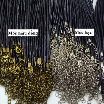 Vòng cổ sáp da đen size 1.5mm & 2mm
