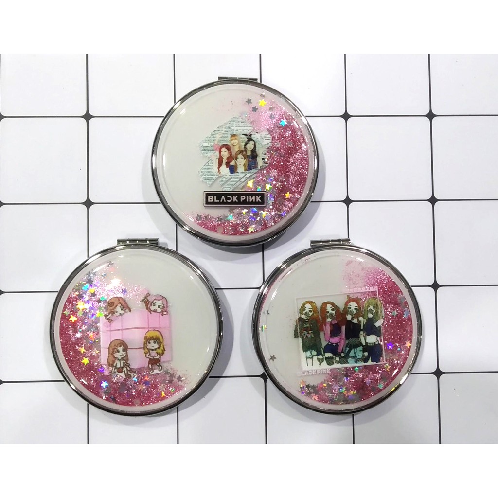 Gương nước chảy kim tuyến Blackpink in hình GNI2 gương 2 mặt