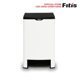 Thùng rác fitis mega đạp - 40l - trắng spl2-904