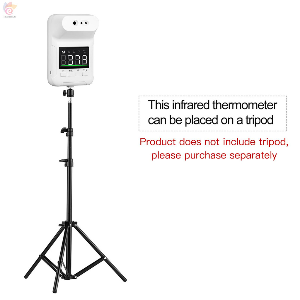 ET Wall Mounted Non-contact IR Thermometer with Multi-Language Voice Broadcast ℃/ ℉ Switch Auto Measuring Forehead Thermometers,Wall or Tripod Mounted for Home Office School Public Places