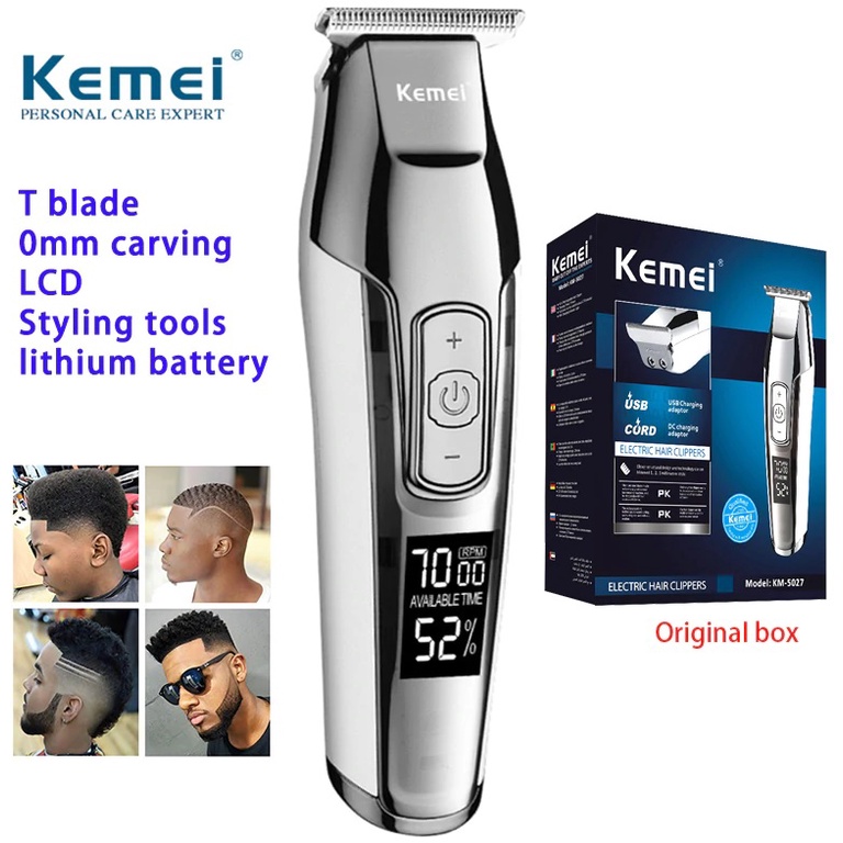 Tông đơ cắt tóc bấm viền kemei KM5027 công suất 5w