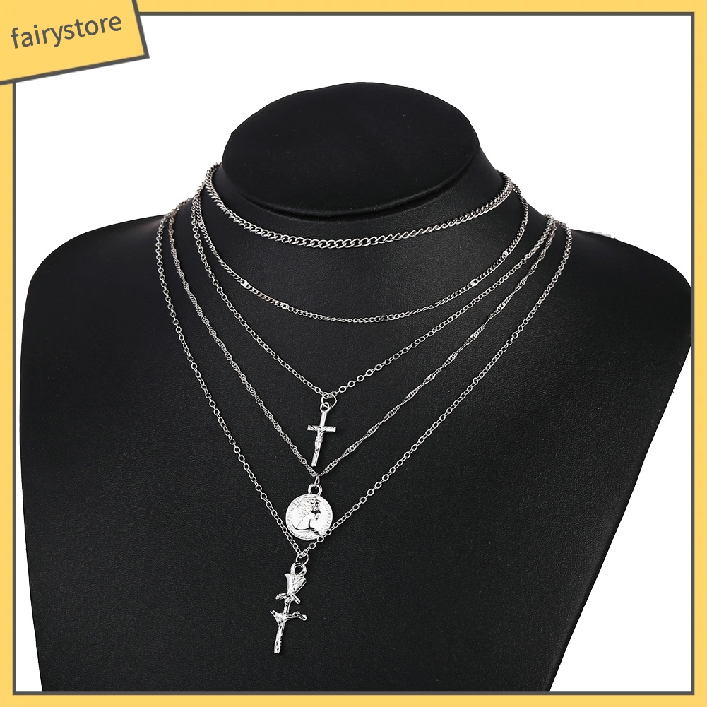 Dây chuyền nhiều tầng phong cách vintage xinh xắn