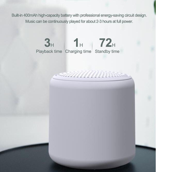 Loa bluetooth NUOWA Mini Hình Tròn Bằng Thép Tiện Dụng