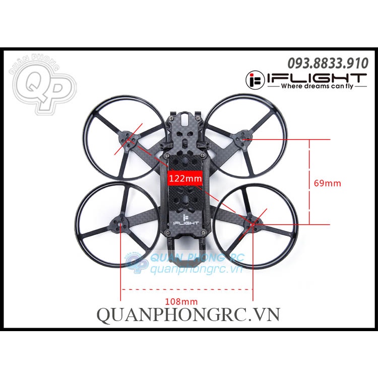 Vỏ khung  iFlight TITAN DC2 HD Whoop Frame