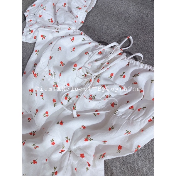 Đầm maxi hoa xẻ tà - TK884