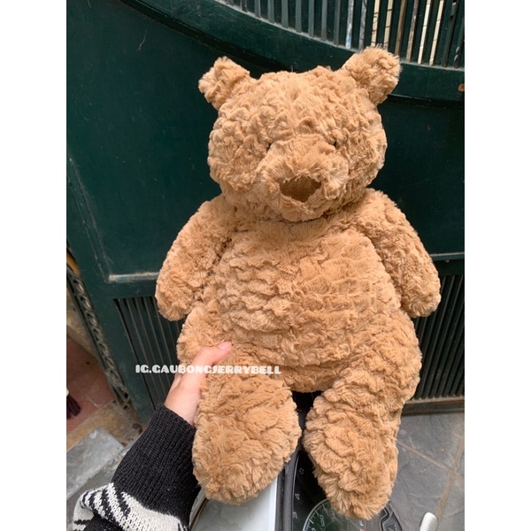 Gấu Bông Bartholomew Bear full tag JellyCat Lông Xước Siêu Mềm Mịn