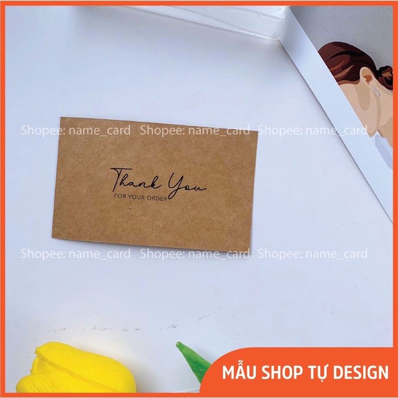 Name card, thiệp cảm ơn khách hàng chất giấy kraff vintage đẹp có sẵn tại shop