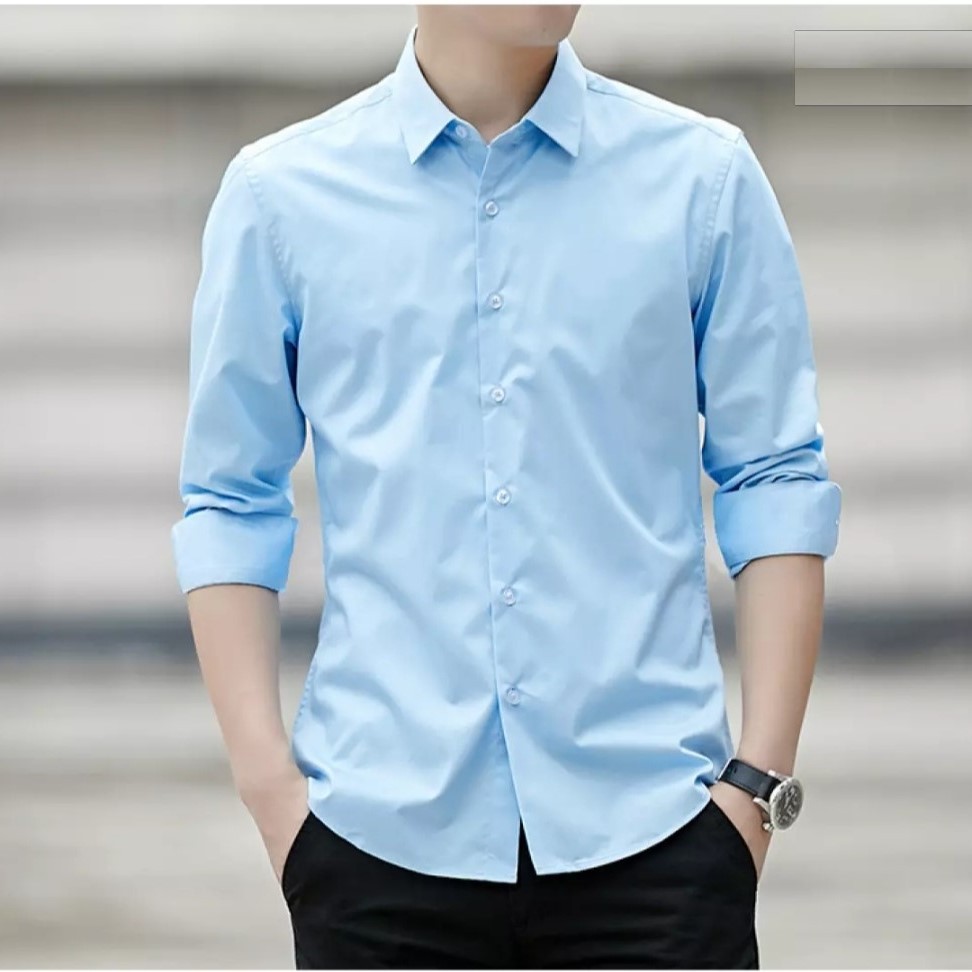 Áo sơ mi nam dài tay công sở form áo body chuẩn, phong cách trẻ trung hiện đại