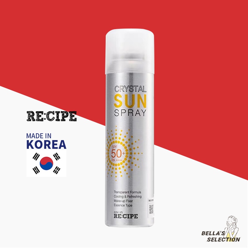 [HSD 2023] Xịt chống nắng Hàn Quốc [ RECIPE CRYSTAL SUN SPRAY SPF 50 + PA+++ ] 150ml