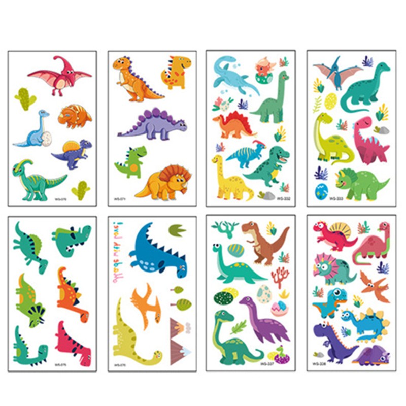 KING 10 Sheets Temporary Animal Tattoos for Kids Gift Children Jungle Zoo Theme Party Supply