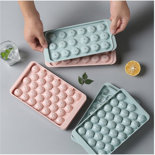 Khuôn Làm Thạch/Làm Đá Bi Tròn 33 Viên