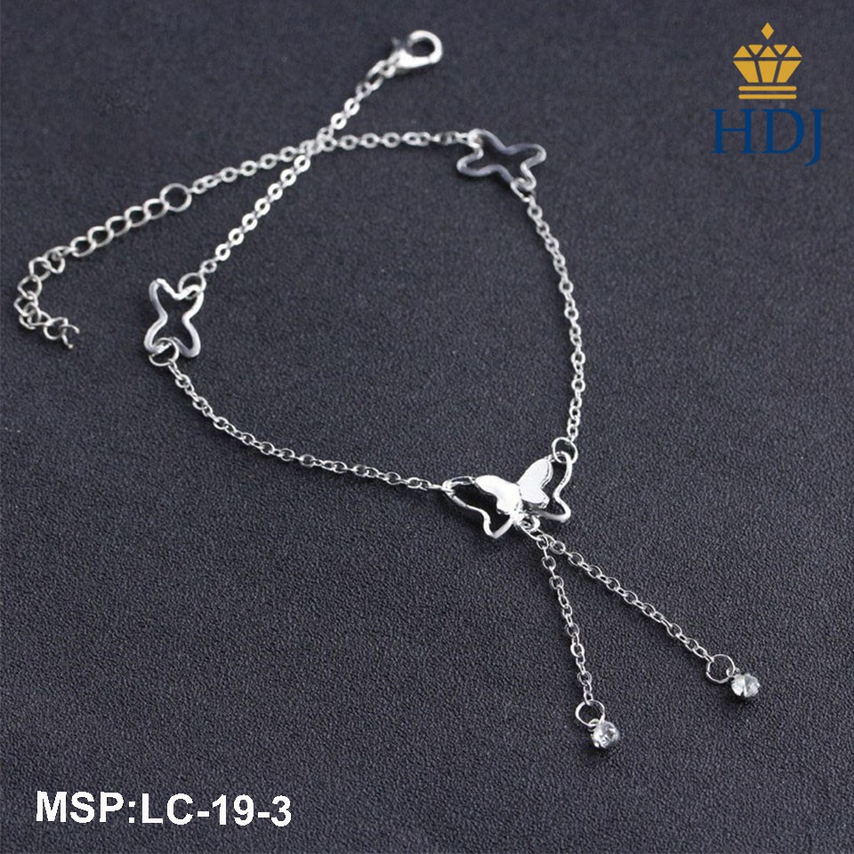 Lắc chân bạc nữ Hình Cánh Bướm xinh xắn sang trọng trang sức HDJ mã LC-19-3