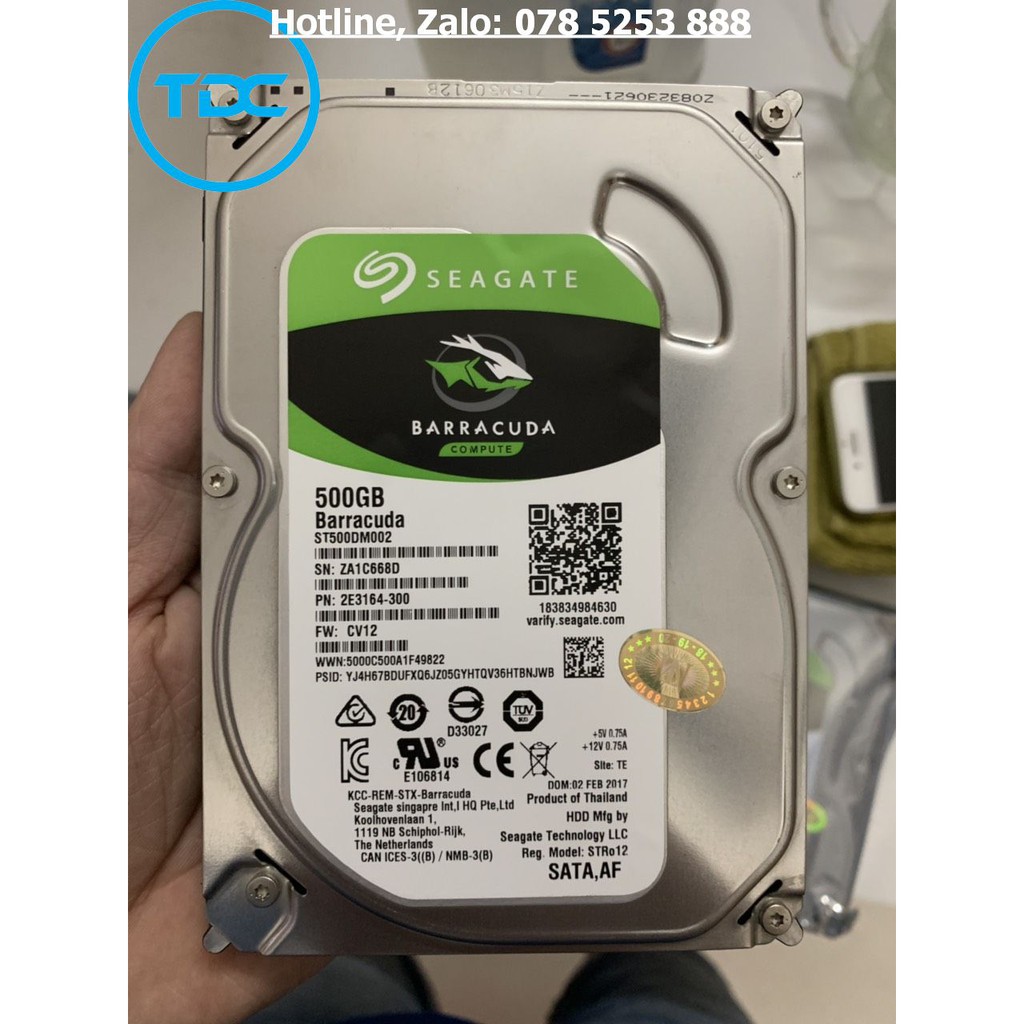 ổ cứng HDD cho máy tính để bàn, pc 500GB Seagate mỏng.Bảo hành 24 tháng lỗi 1 đổi 1