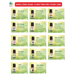 tinh dầu thơm thiên nhiên nguyên chất để phòng, thơm quần áo,treo xe ô tô có 13 mùi: sả chanh,oải hưowng,bưởi