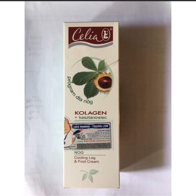 Kem thoa suy giãn tĩnh mạch chân Celia Cooling Leg & Foot Cream (Made in Ba Lan)